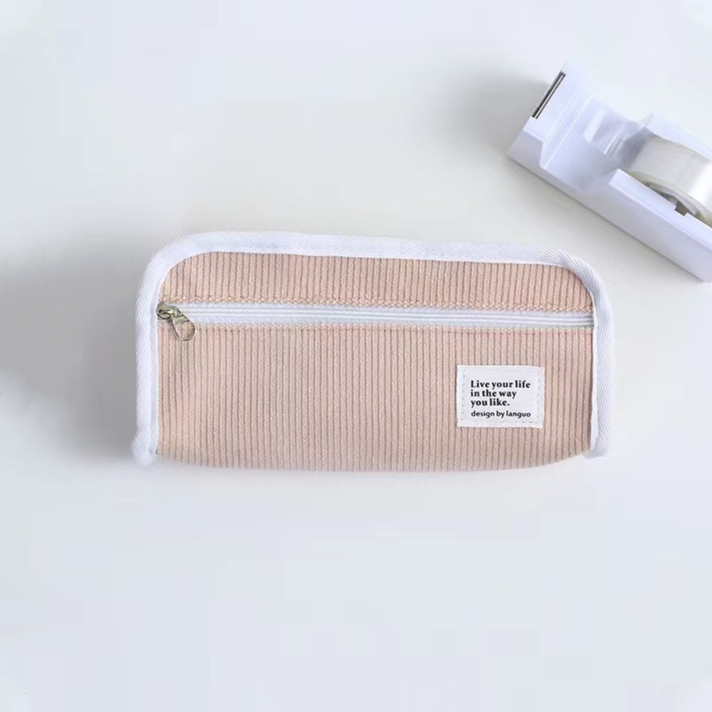 Pink Blue Grey Ins Stationery  - đánh giá và giá Aesthetic Large Pencil Case Pouch