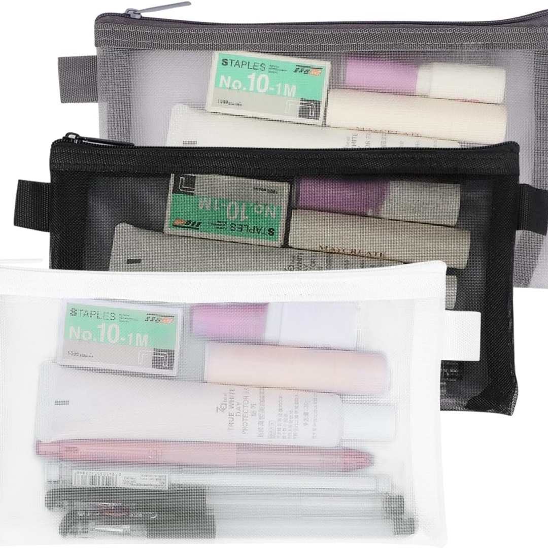 Portable Office Stationery Pou - đánh giá và giá Clear Mesh Pencil Pouch For Exam